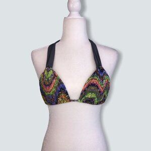 L*Space Gray Multicolor Mosaic Bikini Top